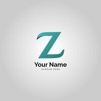 elaboración un sorprendentes z inicial letra logo diseño vector