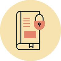 Secure Book Vector Icon