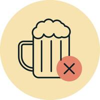 No Alcohol Vector Icon