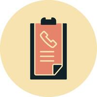 Call list History Vector Icon