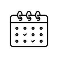 calendario icono vector en línea estilo