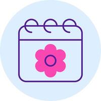 Sakura Date Vector Icon