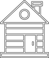 Wood Cabin Vector Icon