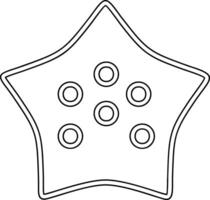 icono de vector de estrella de mar