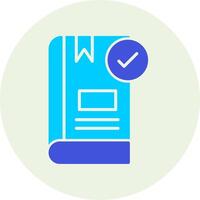 Book Check Mark Vector Icon