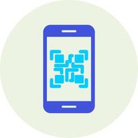 Smartphone Qr Code Vector Icon