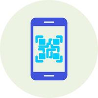 Smartphone Qr Code Vector Icon