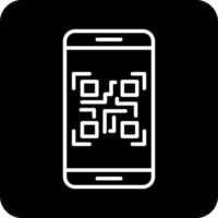 teléfono inteligente qr código vector icono