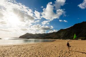 view on Teresitas beach near Santa Cruz de Tenerife on Canary islands, Spain. photo