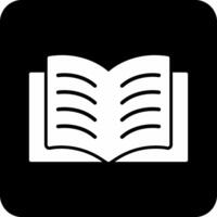 icono de vector de libro abierto