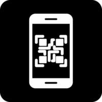 teléfono inteligente qr código vector icono