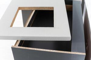 In the kitchen, the square is square-cut for installation of the countertop photo