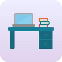 Office Desk Vector Icon
