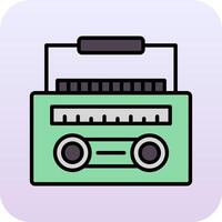 radio casete vector icono