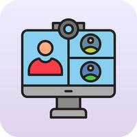 Online Meeting Vector Icon