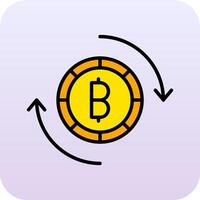 Bitcoin Exchange Vector Icon