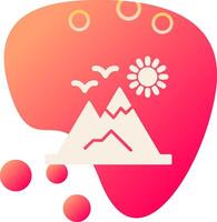 icono de vector de montaña