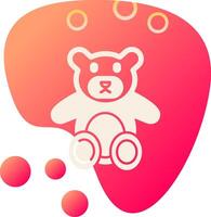 icono de vector de oso de peluche