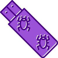 Virus Pendrive Vector Icon