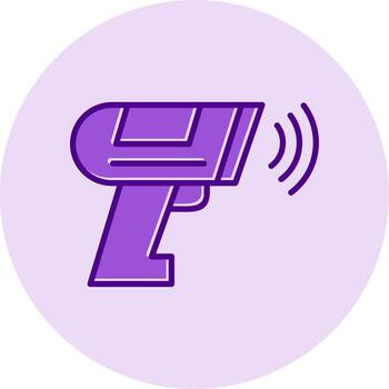 icono de vector de escáner de código de barras