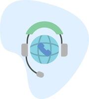 World Call Center Vector Icon