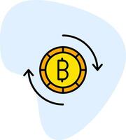 bitcoin intercambiar vector icono