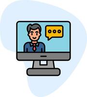 Online Class Vector Icon