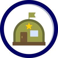 Military Warehouse Vector Icon