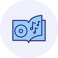 icono de vector de libro de audio