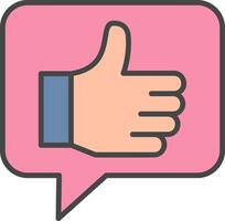 Thumbs Up Vector Icon