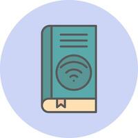 Wifi libro vector icono