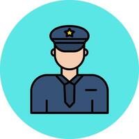 icono de vector de hombre de policía