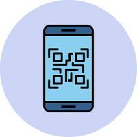 Smartphone Qr Code Vector Icon