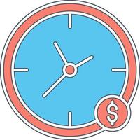 el tiempo es dinero vector icono