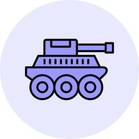 icono de vector de tanque militar