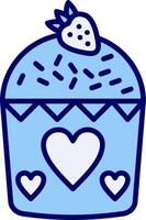 icono de vector de muffin