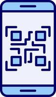 Smartphone Qr Code Vector Icon