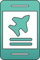 Plane Ticket booking Vector Icon