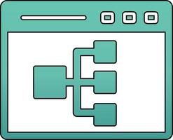 Online Flowchart Vector Icon