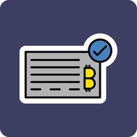 Bank Check Vector Icon