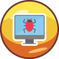 icono de vector de virus informático