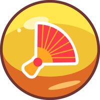 Chinese hand fan Vector Icon