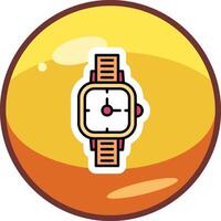 reloj, vector, icono vector