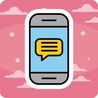 Phone Message Vector Icon