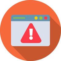 Web Warning Vector Icon