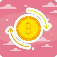 bitcoin intercambiar vector icono