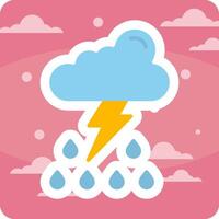 Thunder storm Vector Icon