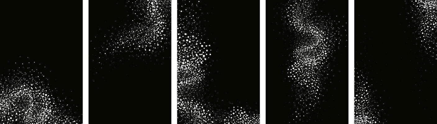 Collection of glittering stars with golden shimmering swirls, shiny glitter design. Magical motion, sparkling lines on a black background.