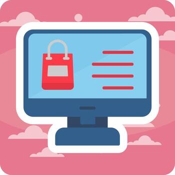 Monitor Screen Vector Icon