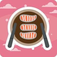 icono de vector de sushi